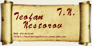 Teofan Nestorov vizit kartica